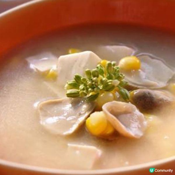 粟米草菇豆腐羹
