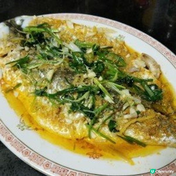 黃金魚子醬蒸烏頭
