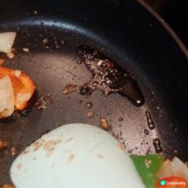 蒜蓉豆豉三色椒炒魷魚
