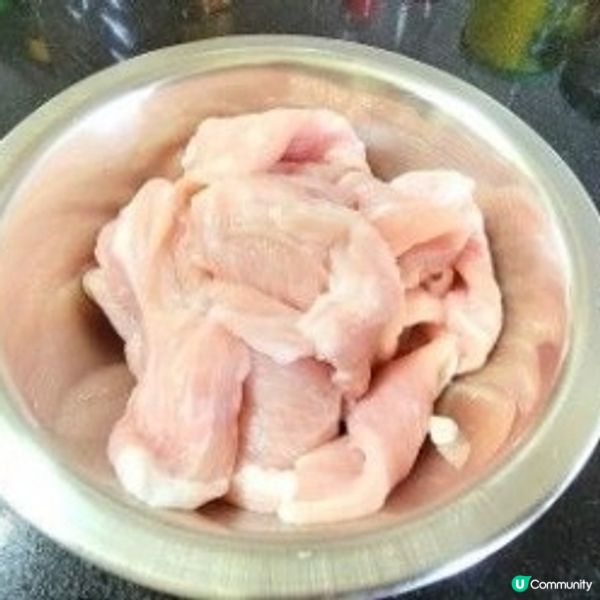 豬頸肉炒小棠菜  