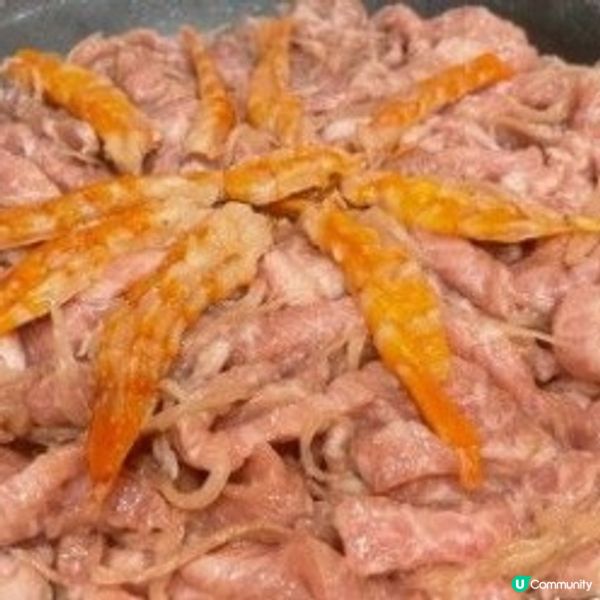 蝦乾銀魚仔蝦醬蒸豬頸肉 