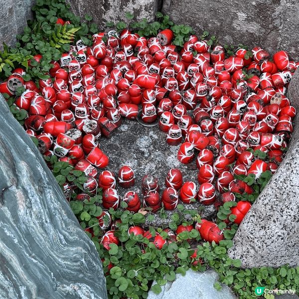 箕面市?勝尾寺有好多達摩，日本人將神像都玩到咁出神入化，好似...