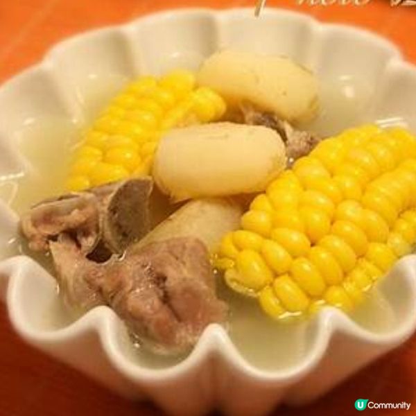 雪梨馬蹄粟米排骨湯