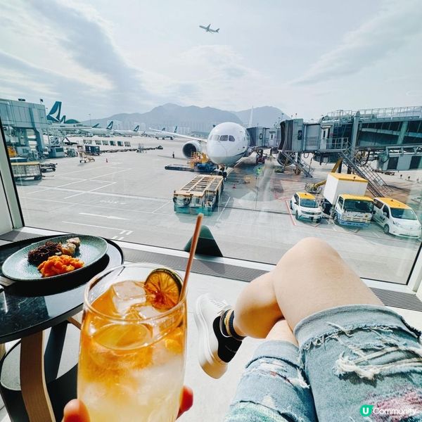 【機場貴賓室】Kyra Lounge 香港國際機場2024最新貴賓室 | Priority Pass入得 | Gate 23 | 必食焗豬| 必飲 Cocktail 生啤 | 望住飛機Hea住等上機