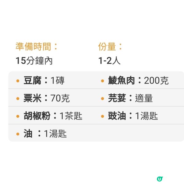 芫荽鯪魚肉粟米蒸豆腐