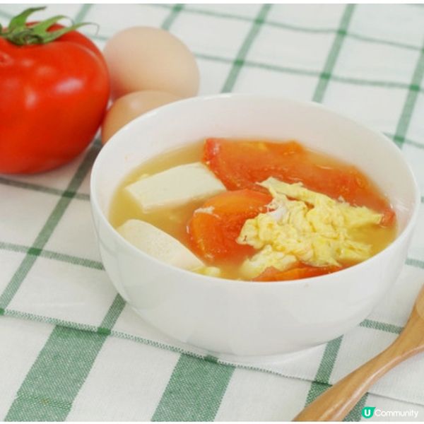 蕃茄豆腐蛋花湯