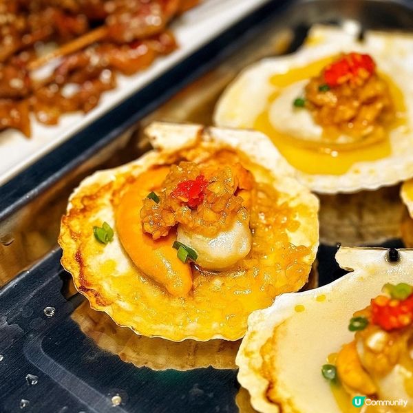 😍 即撈海鮮! 超大隻新鮮海蝦串燒
