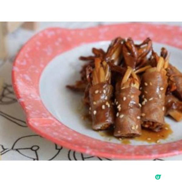 蟲草花雞髀菇肉片卷