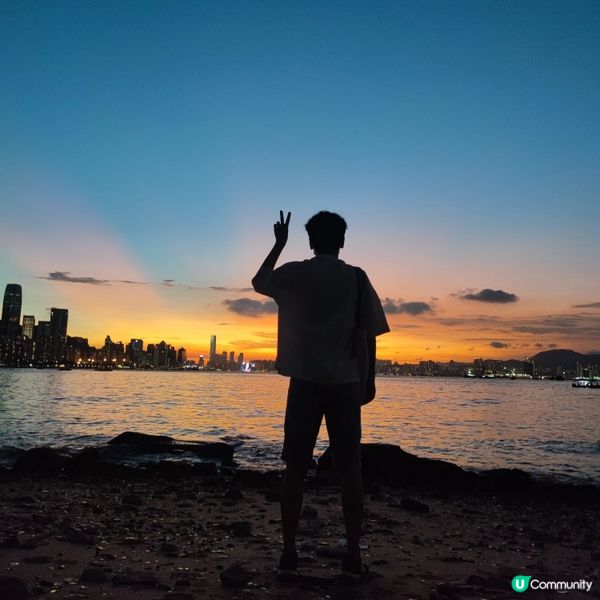 ## 鯉魚門日落超靚🌇浪漫到爆🔥