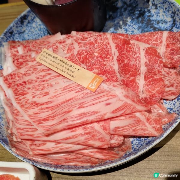 ## 牛涮鍋鹿兒島黑毛和牛放題🤤超靚霜降油花 入口即融💜