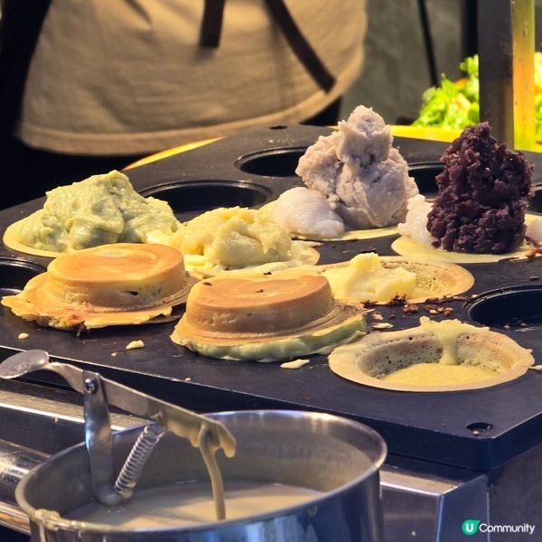 製作中：麻薯芋泥車輪餅