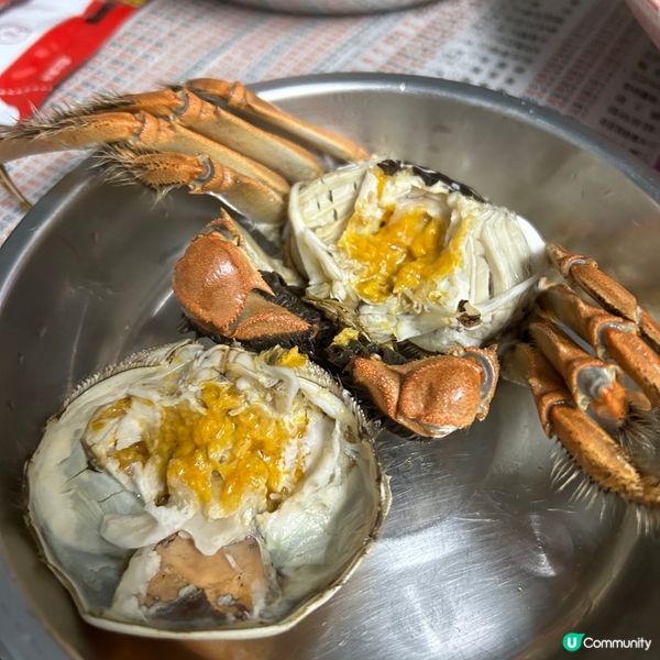 秋季當造大閘蟹🦀|隻隻爆膏仲送紫蘇葉