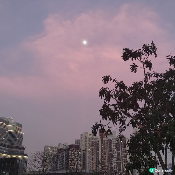 ## 超靚紫紅色天空😍暴風雨前夕美景🌇⁉️