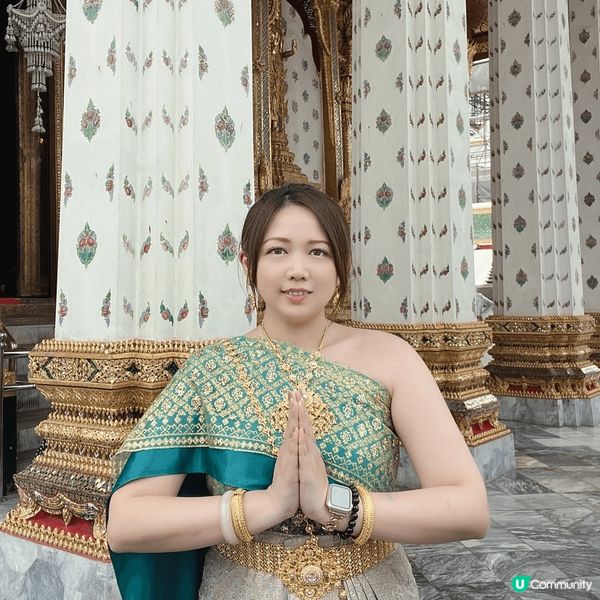 泰國曼谷必到景點「鄭王廟」，建築非常宏偉壯觀，配搭傳統泰服打...