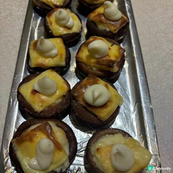 先來清新的芝士🧀焗香菇🍄‍🟫