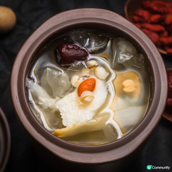 淮山杞子響螺頭湯功效：滋陰補腎、清肝潤肺