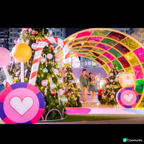 新都會廣場《糖果夢樂園》走過糖果隧道在馬卡龍聖誕樹下過聖誕
