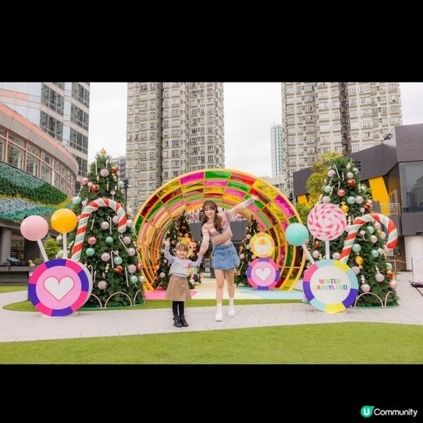 新都會廣場《糖果夢樂園》走過糖果隧道在馬卡龍聖誕樹下過聖誕
