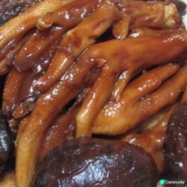 頭抽蠔汁冬菇燜鴨掌