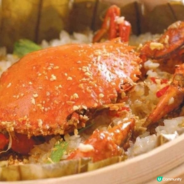 籠仔蒜蓉糯米蒸膏蟹