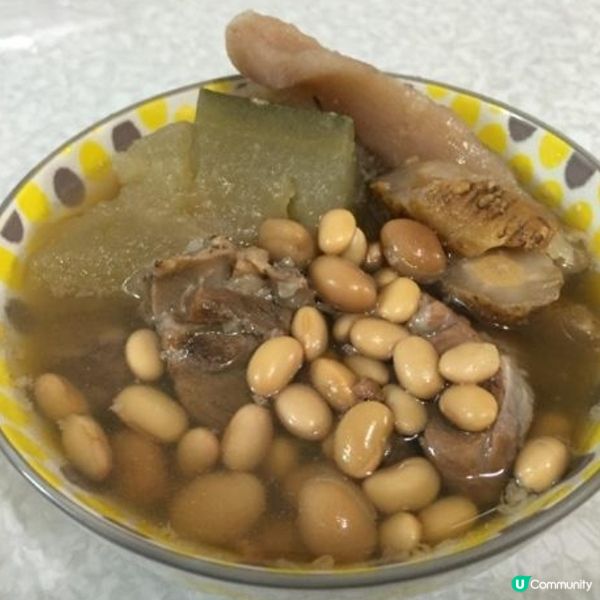 冬瓜黃豆淮山煲排骨

