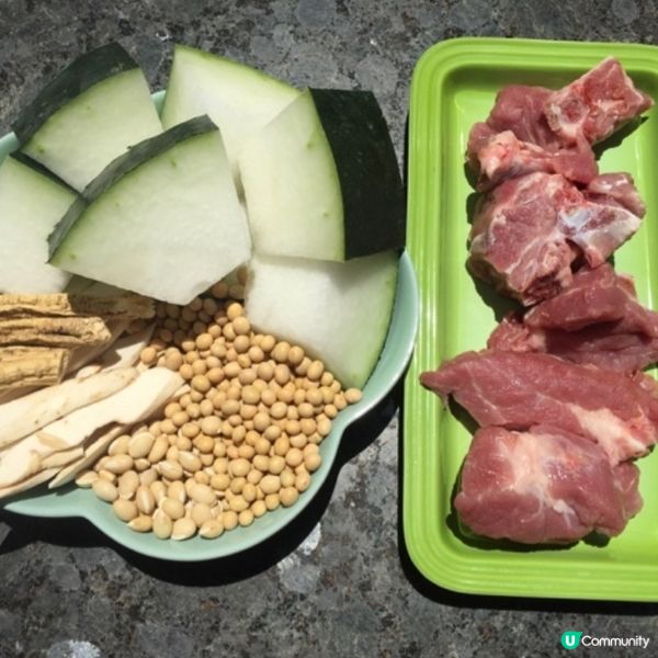 冬瓜黃豆淮山煲排骨


