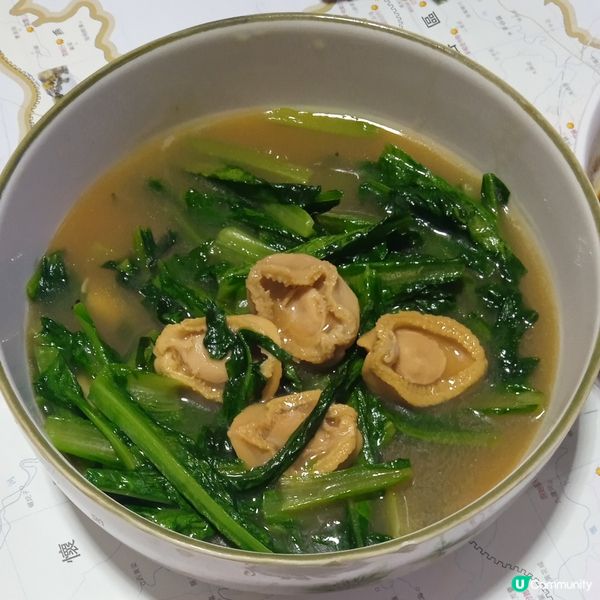 紅燒鮑魚配菜心