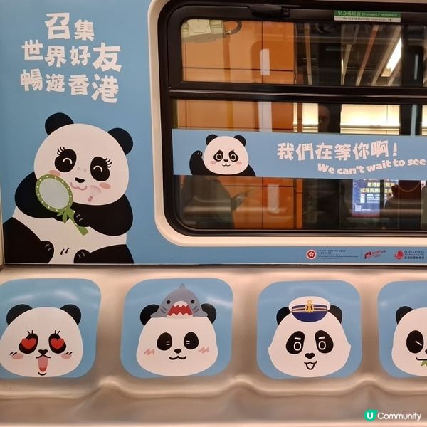大熊貓港鐵南港島線主題列車