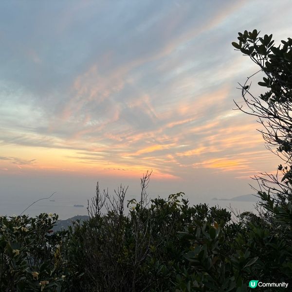 ## 赤柱短途行山好去處🔥孖崗山日落🌄打卡靚景💜