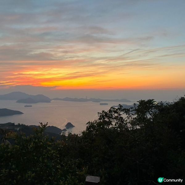 ## 赤柱短途行山好去處🔥孖崗山日落🌄打卡靚景💜