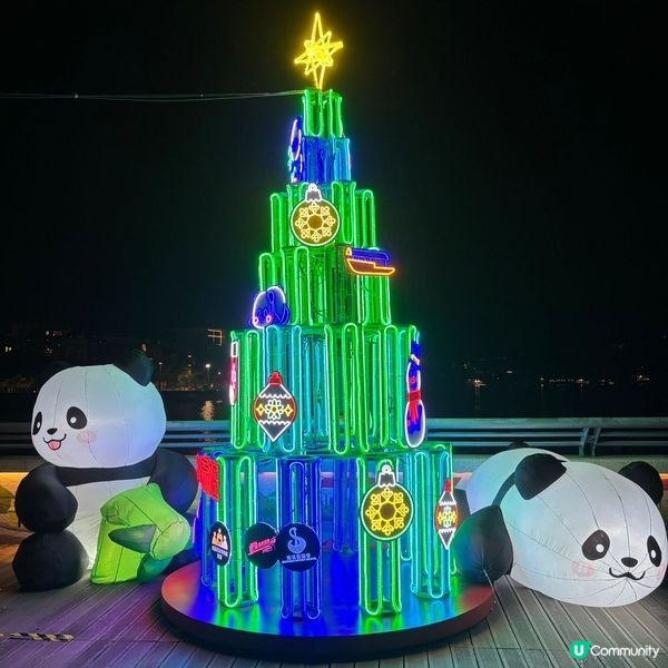 ## 赤柱海旁打卡聖地🔥熊貓聖誕樹勁靚勁有feel🤩💜