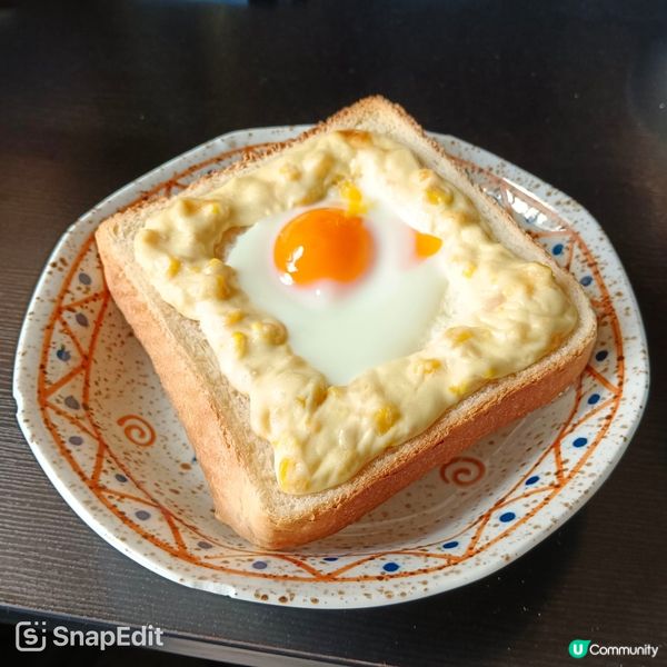 雞蛋玉米蛋黃醬吐司
