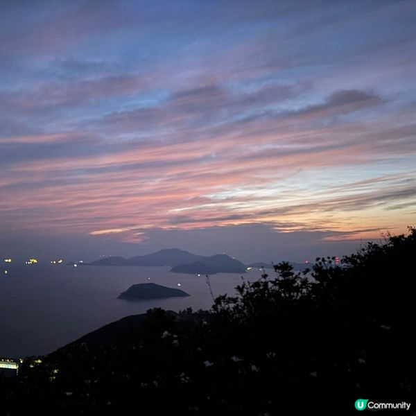 ## 南區夜景打卡🔥孖崗山Purple day靚到爆💜