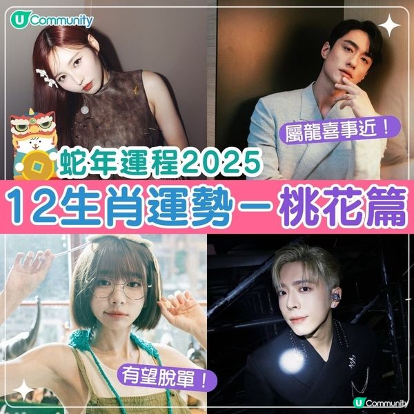 農曆新年2025｜蛇年12生肖桃花運！