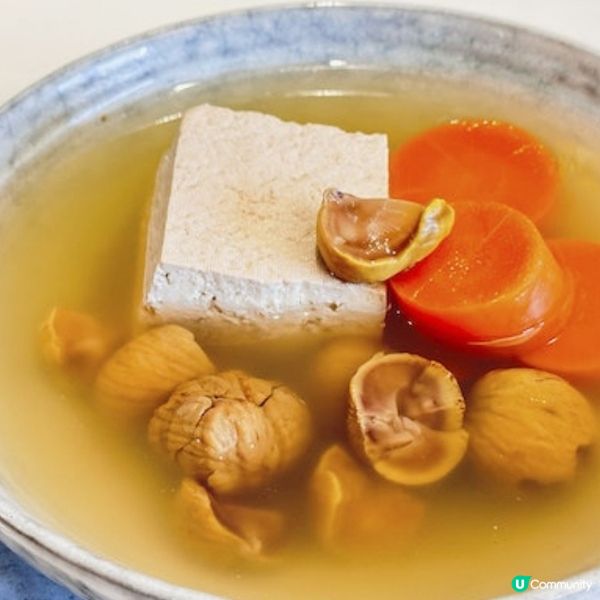 胡椒紅蘿蔔栗子豆腐湯
