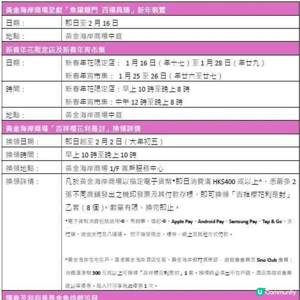 黃金海岸新春呈獻「魚躍龍門 百福具臻」彩燈會 
