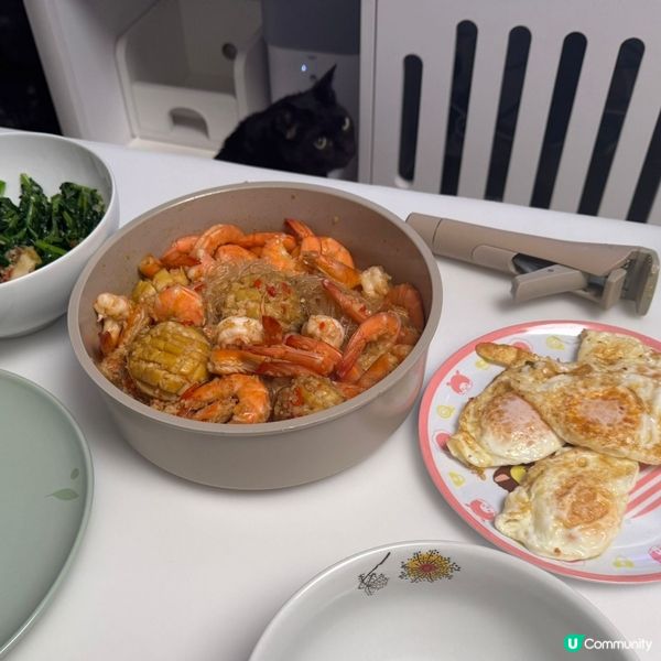 新年蝦蟹鮑魚粉絲煲 🤤😍