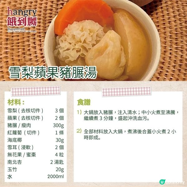 雪梨蘋果豬𦟌湯