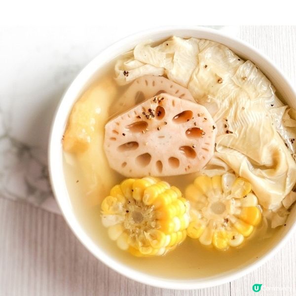 胡椒腐竹粟米蓮藕湯