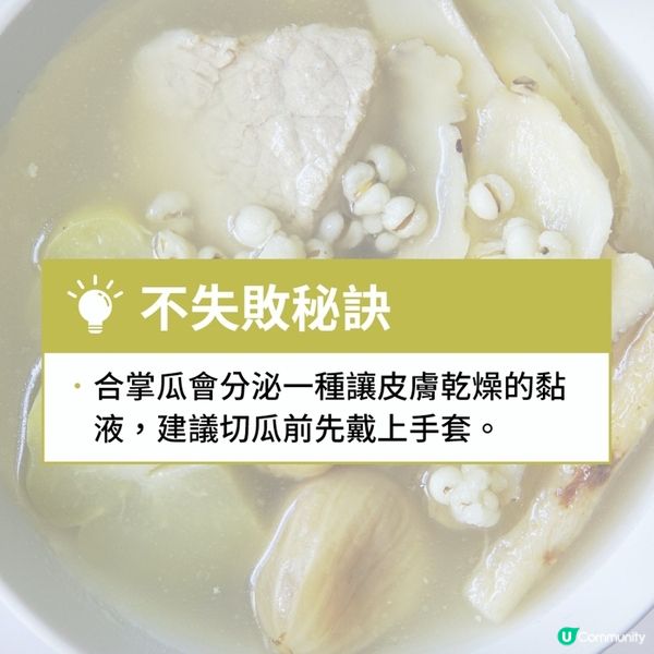 合掌瓜薏米廋肉湯