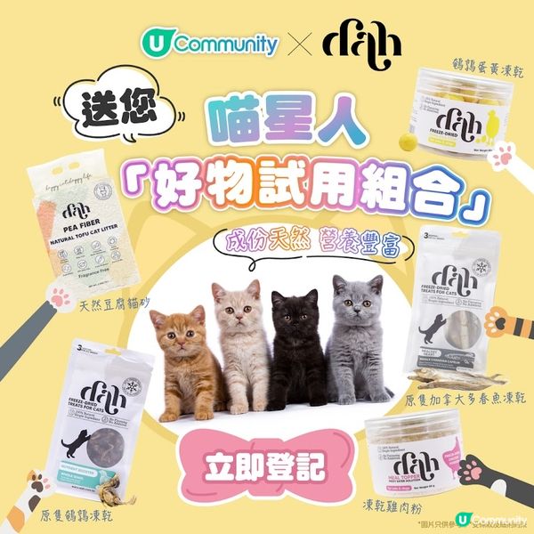 【主子請慢用🙇】送您喵星人dah「好物試用組合」！