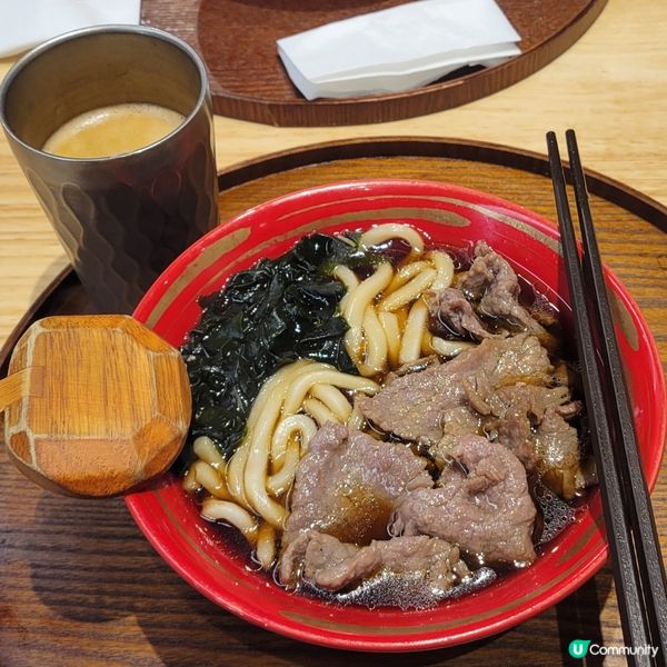 招牌牛肉配讚岐烏冬(昆布湯)