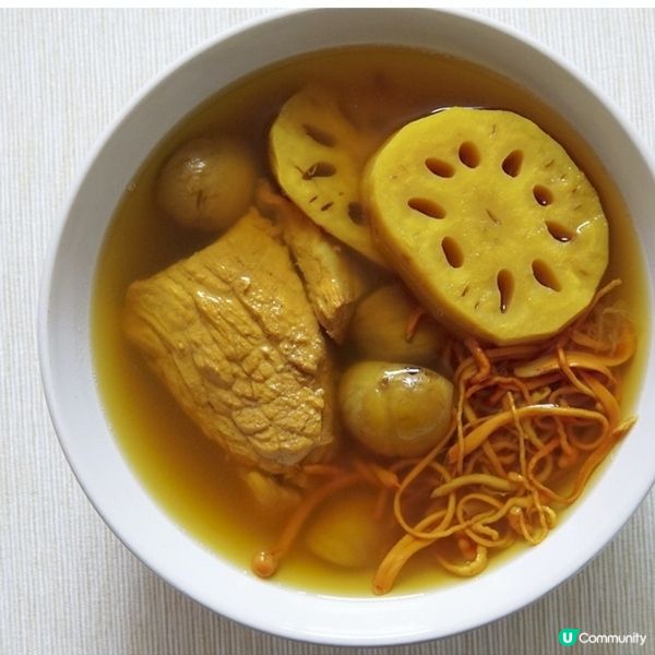 蟲草花蓮藕瘦肉湯