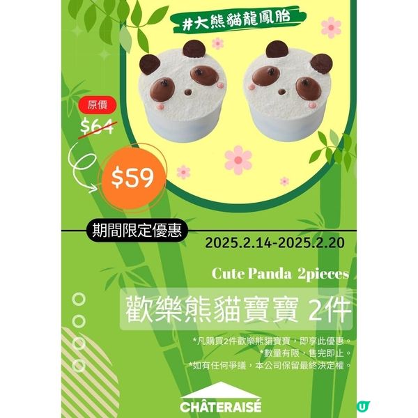 🐼雙胞胎出世啦！🎉歡樂熊貓寶寶限時優惠 