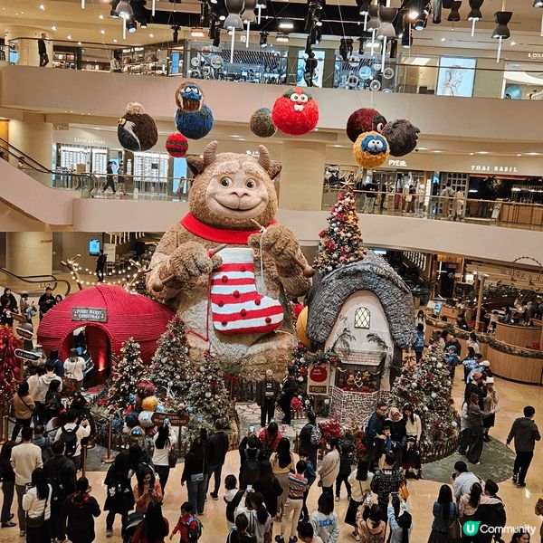 今年港九各大商場的聖誕裝飾，個人覺得金鐘太古廣場的毛毛怪們最...