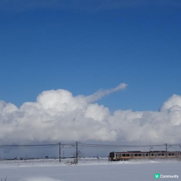 新潟秋葉區  雪中的火車 ❄️🚄