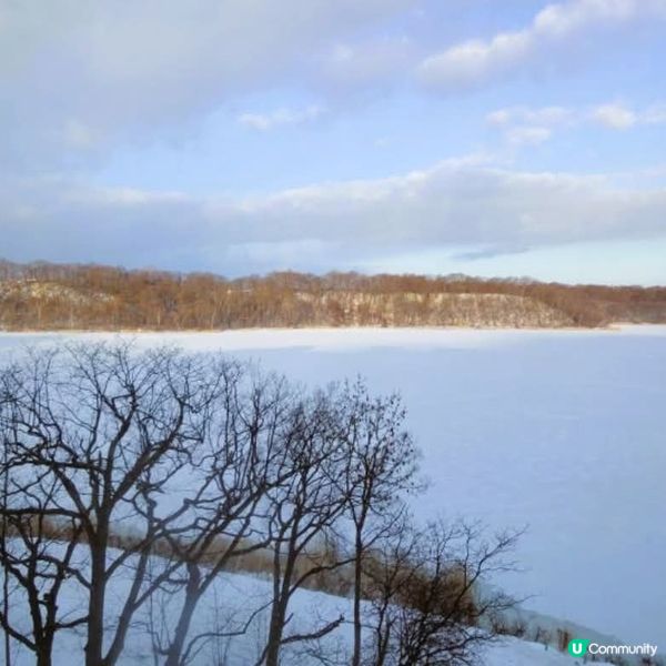 網走湖冰封美景❄️😍😍