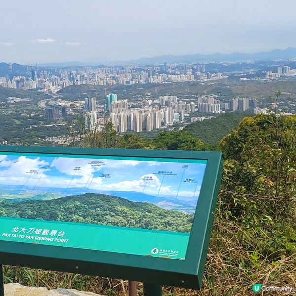 粉嶺車站-北大刀屻-大刀屻-嘉道里-梧桐寨-四方亭-大帽山-