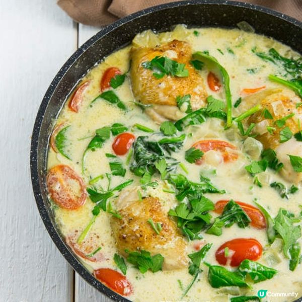 蒜香忌廉汁雞腿

