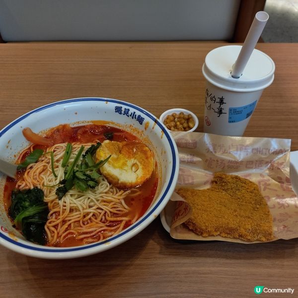 經濟早餐, 選擇款式較多, 大大碗麵,飲品款式選擇比較少